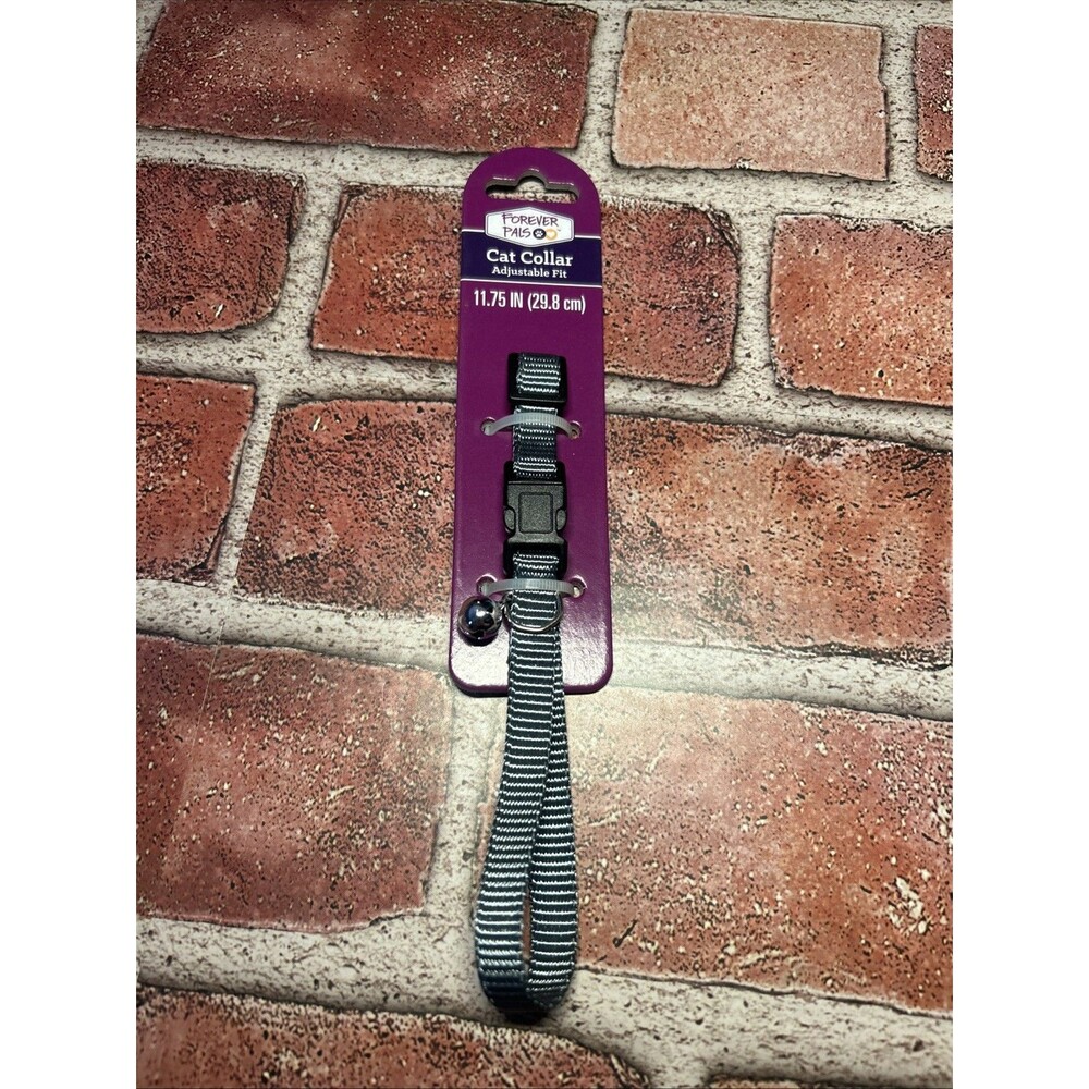 Forever Pals Cat Collar Adjustable Fit 11.75 Inch New Light Blue Grey Color